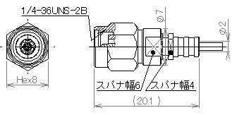 製図：ストレートプラグ 047用