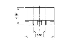 製図：2連 EMT レセプタクル P=3.0mm