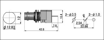 製図：シャーシとの絶縁型レセプタクル(基板用)5