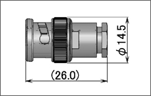 製図：ストレートプラグ(締め込みタイプ)75Ω