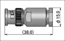 製図：ストレートプラグ(締め込みタイプ)75Ω2