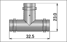 製図：T形 インシリーズ アダプター J-J-J