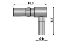 製図：L形プラグ(圧着タイプ)