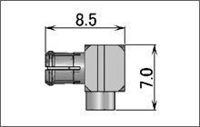製図：L形プラグ(はんだタイプ)