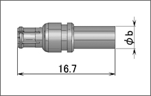 製図：ストレートプラグ(圧着タイプ)75Ω