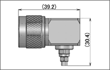 製図：L形プラグ(はんだ･締め込みタイプ)