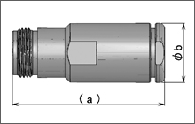 製図：ストレートジャック(締め込みタイプ)75Ω