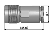 製図：ストレートプラグ(締め込みタイプ)75Ω