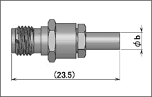 製図：ストレートジャック(圧着タイプ)RG-174・316・188／RG-223・55・142用 SUS