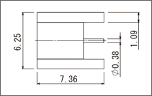 製図：エッジマウントレセプタクル