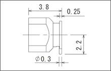 製図：表面実装レセプタクル